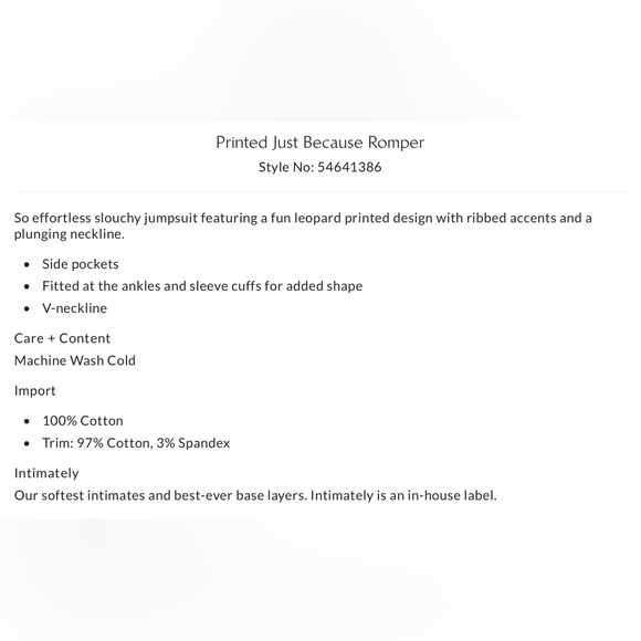 FP Printed Just Because Romper - Picture 3 of 5